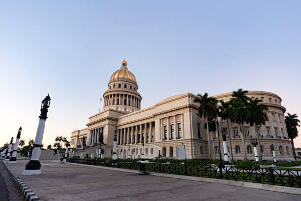 istock Cuban National Capitol, front south view, morning 1258277363