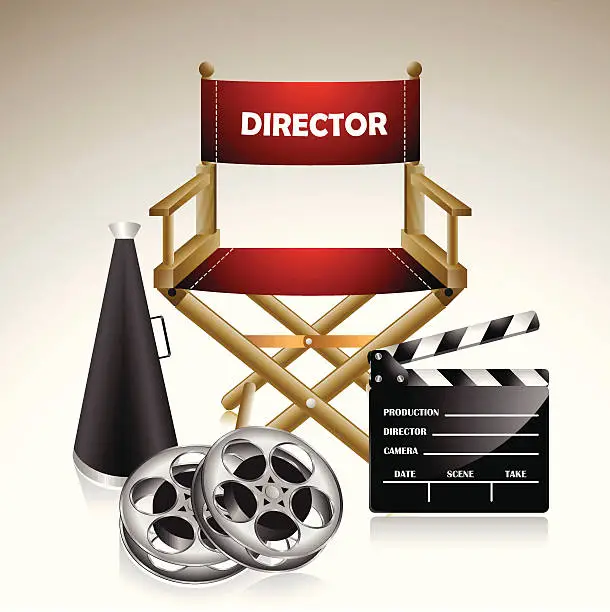 Vector illustration of Director's Chair
