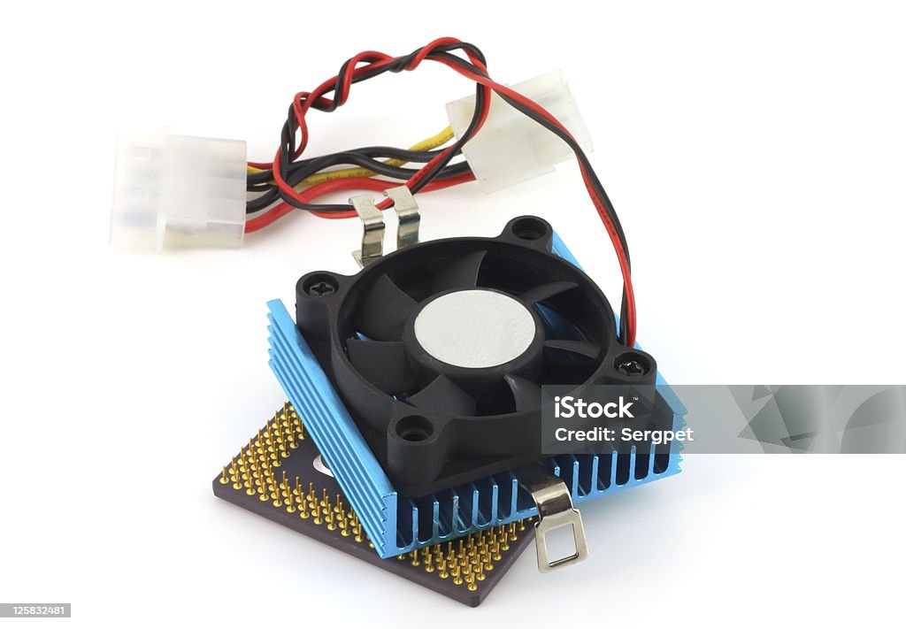 Fan For Microcontroller Microprocessor And Fan With Radiator Stock Photo - Download Image Now ...