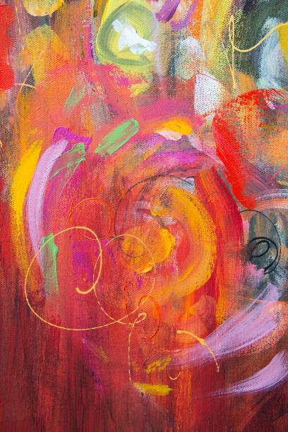 istock Fine Art Abstract Floral Painting Background 1258344274