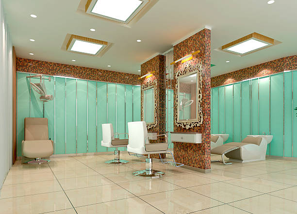 istock 3D hair salon, barber shop 125836532