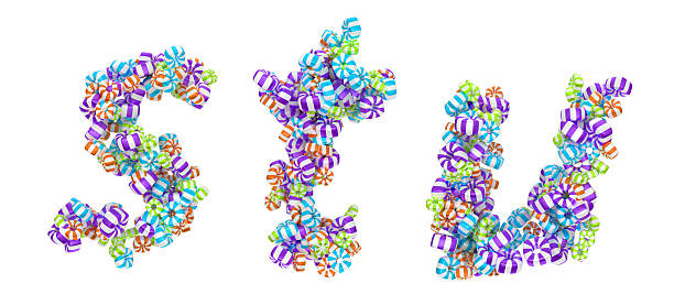 istock Sweet candy font S T U letters 125836534