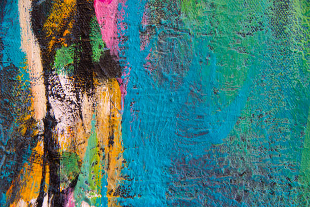 istock Fine Art Abstract Painting Background 1258365488
