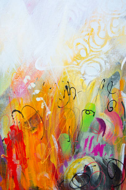istock Fine Art Abstract Painting Background 1258380157