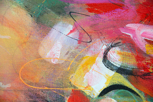 istock Fine Art Abstract Painting Background 1258385238