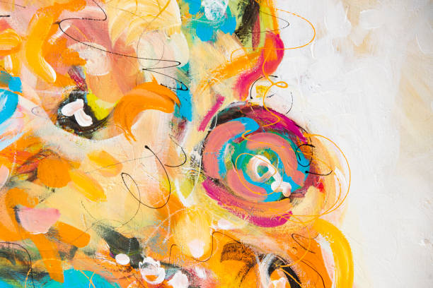 istock Fine Art Abstract Painting Background 1258386768