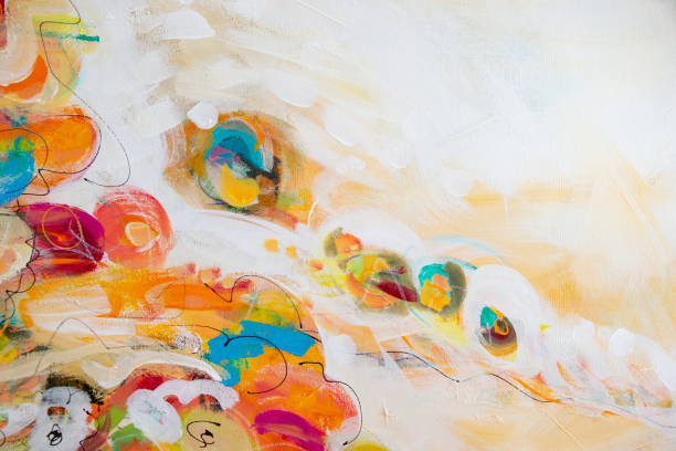 istock Fine Art Abstract Painting Background 1258389908
