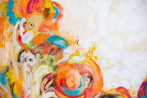 istock Fine Art Abstract Painting Background 1258391436