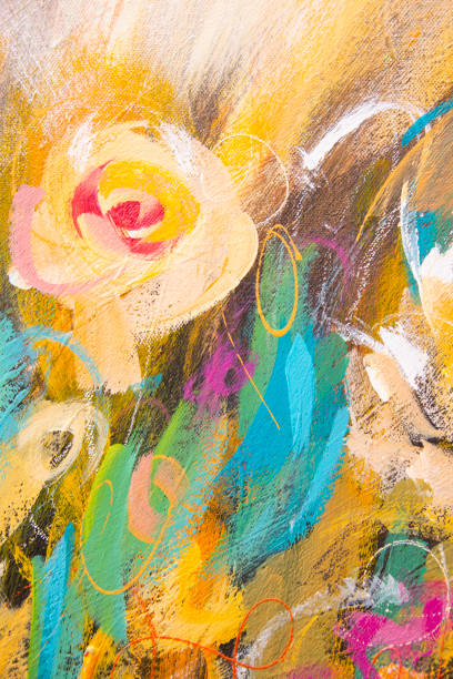 istock Fine Art Abstract Painting Background 1258400094