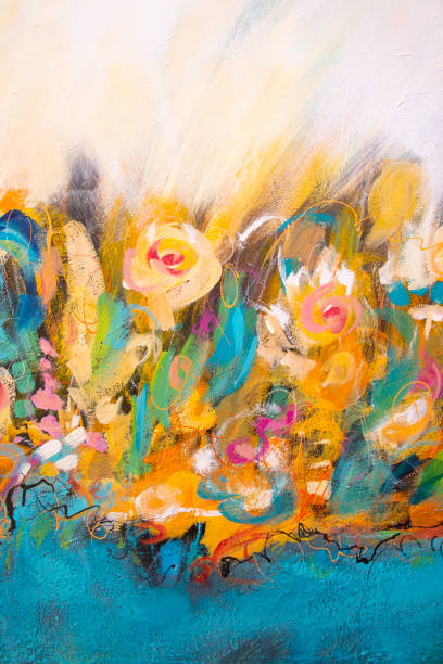 istock Fine Art Abstract Painting Background 1258402113