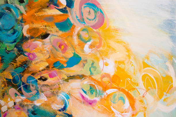 istock Fine Art Abstract Painting Background 1258406163