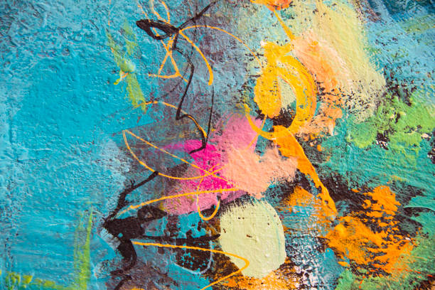 istock Fine Art Abstract Painting Background 1258407718
