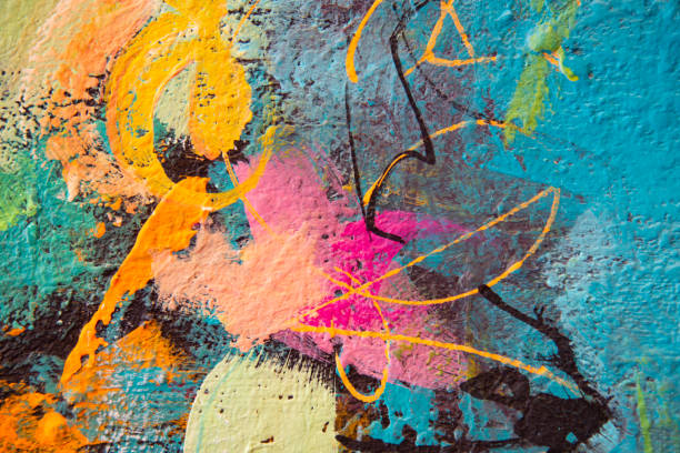 istock Fine Art Abstract Painting Background 1258412293