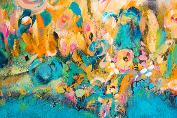 istock Fine Art Abstract Painting Background 1258415872