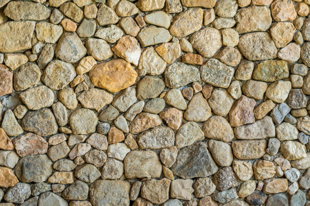 istock Natural wall made from rocks and stone. 1258456490