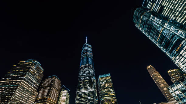 istock Low Angle View of Skyscrapers in Downtown, Manhattan / NYC 1258462739