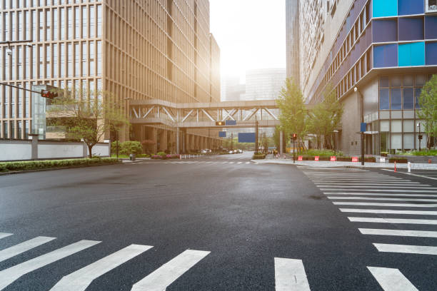 istock Urban roads and urban buildings 1258462849