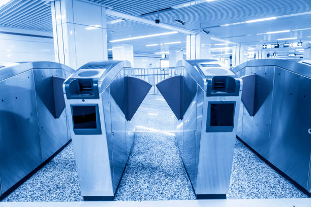 istock Entrance and exit of metro station gate 1258463482