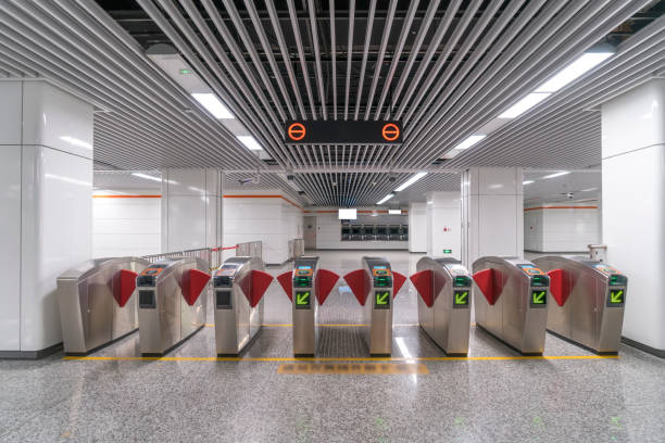 istock Entrance and exit of metro station gate 1258463571
