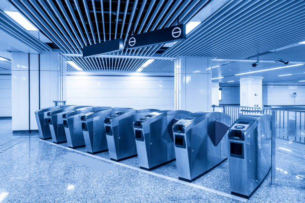 istock Entrance and exit of metro station gate 1258463574