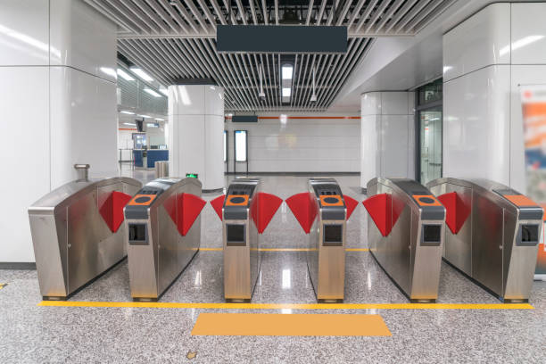 istock Entrance and exit of metro station gate 1258463592