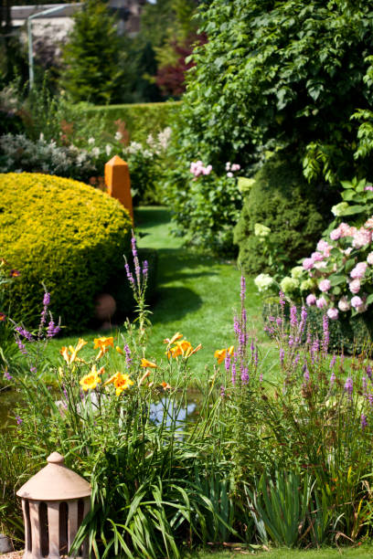 istock Garden design with bed in summer 1258463674