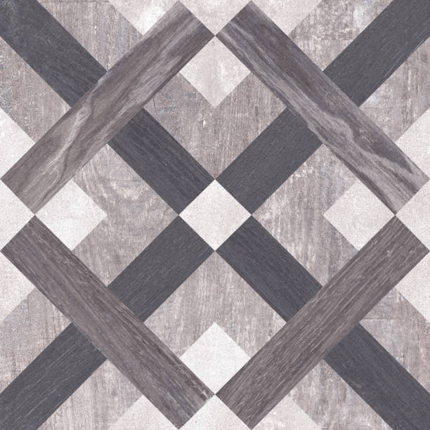 istock Geometric X shape pattern wooden decor floor and wall tile. 1258518882