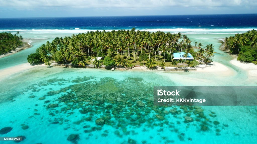Majuro atoll and Majuro town in Marshall islands Marshall Islands Stock Photo