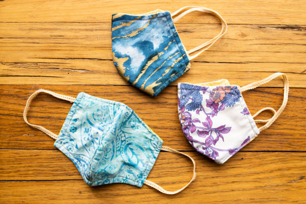 istock Home made fabric face masks 1258577275