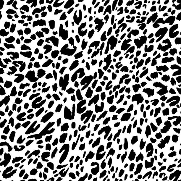 ilustrações de stock, clip art, desenhos animados e ícones de seamless pattern made of leopard spots skin texture. african animal fur background. spotted ornament. vintage style. good for wrapping, banner, fashion, textile and fabric. - animal skin