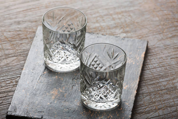 istock Whiskey with ice in an old fashioned glass. 1258681371