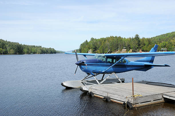 istock Scenic lake and plane 125868817