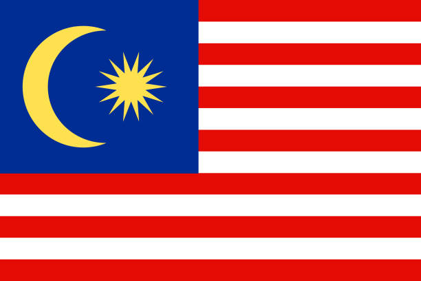 국기 배경. - 말레이시아 국기 stock illustrations
