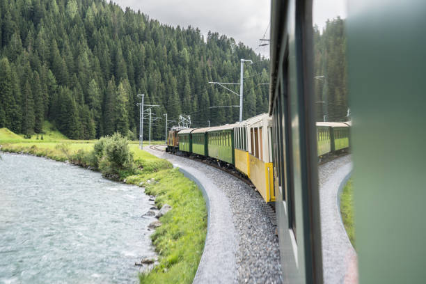istock Historic steam train in Davos, Switzerland 1258737253