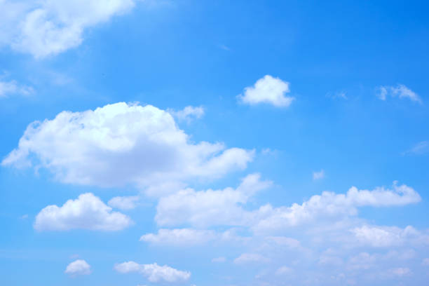 istock White cloud and Beautiful  with blue sky background, Bright blue sky 1258739993