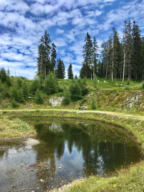 istock Descent down the schmittenhoehe mountain through 3 reservoirs 1258744678