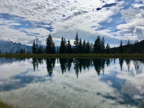istock Descent down the schmittenhoehe mountain through 3 reservoirs 1258746246