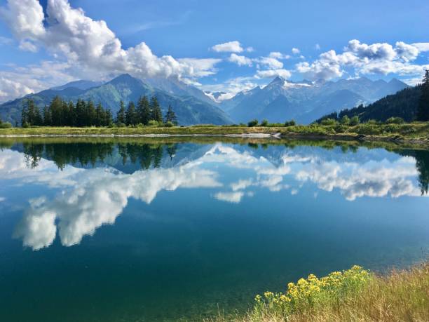 istock Descent down the schmittenhoehe mountain through 3 reservoirs 1258746781
