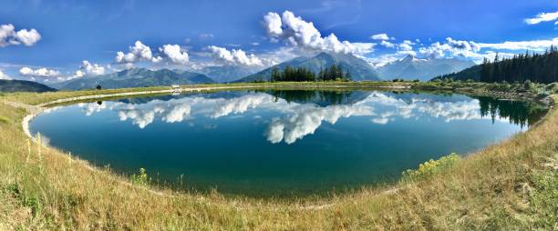 istock Descent down the schmittenhoehe mountain through 3 reservoirs 1258747812