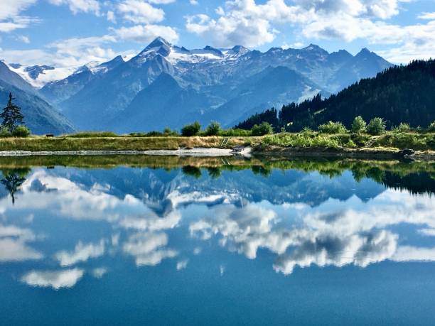 istock Descent down the schmittenhoehe mountain through 3 reservoirs 1258747829