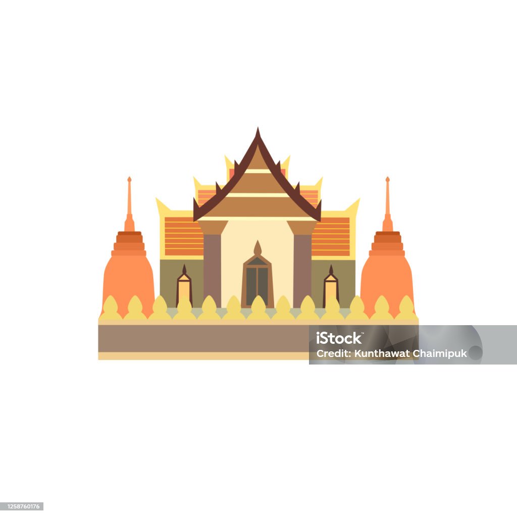 Concept Temple Cartoon Stock Illustration - Download Image Now - Bangkok,  Temple - Building, Thai Culture - iStock