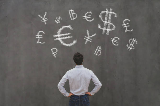 istock currency exchange concept, different money symbols 1258774004