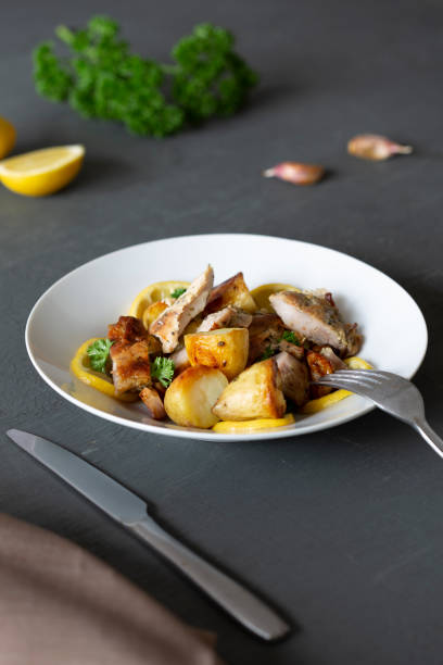istock Greek Style Roasted Chicken & Potatoes 1258829474