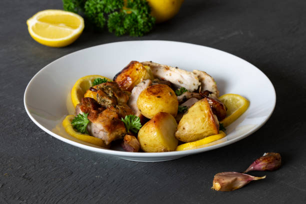 istock Greek Style Roasted Chicken & Potatoes 1258830538