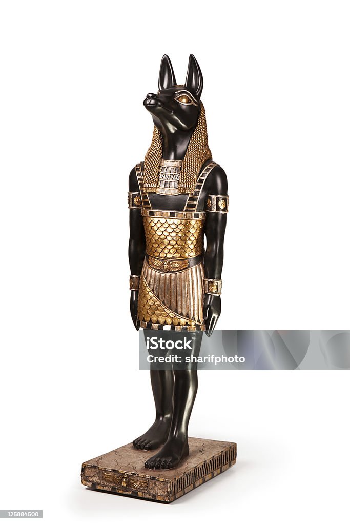 Statua starożytnego Bóg egipski Anubis - Zbiór zdjęć royalty-free (Anubis)