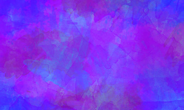 istock Abstract blue and purple watercolor background 1258877347
