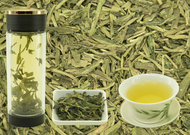 istock Chinese white tea. White tea from Beijing. Blank for label or design on tea background before preparation. Content for the designer. 1258893793