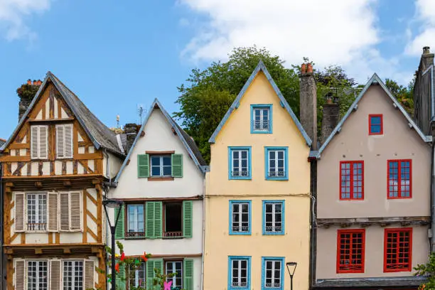 Photo of the historic town of Morlaix, in Brittany