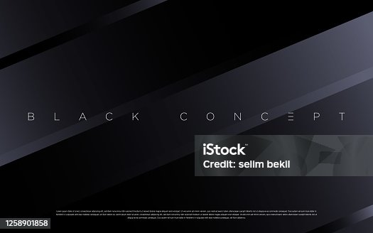 istock Black premium abstract background with luxury gradient geometric elements. 1258901858