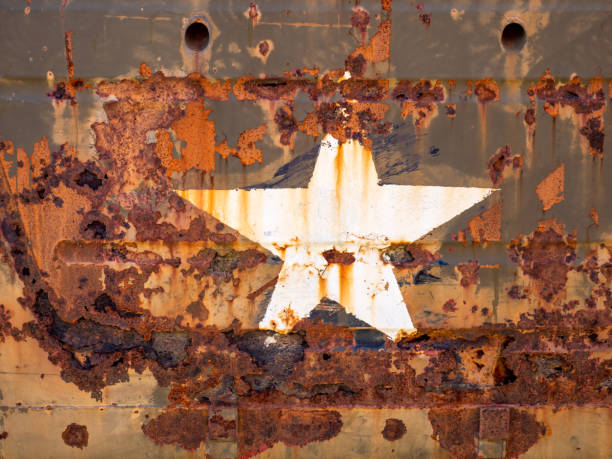rusted star from the Us Army